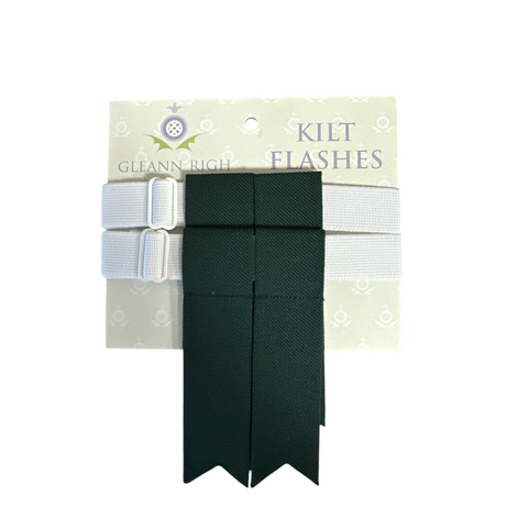 Bottle Green Childrens Kilt Flashes