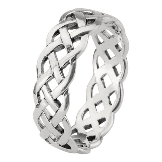 Celtic Knotwork Silver Plated Ring