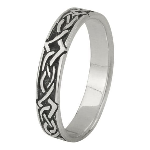 Celtic Knotwork Silver Plated Ring