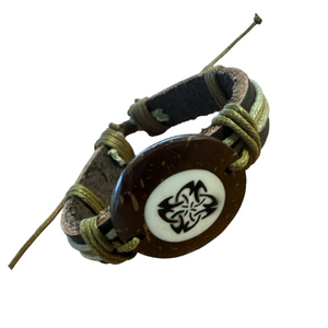 Celtic Warrior Leather Bracelet