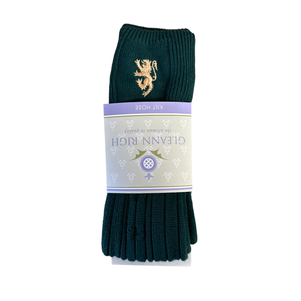 Torvaig Embroidered Kilt Socks in Bottle Green in 2 Designs UK 8-10 ...