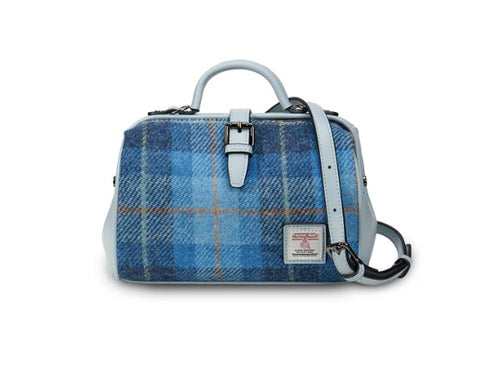 Harris Tweed Doctor Bag Blue Tartan