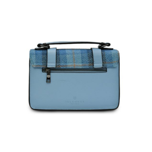 Harris Tweed Mini Satchel Blue Tartan