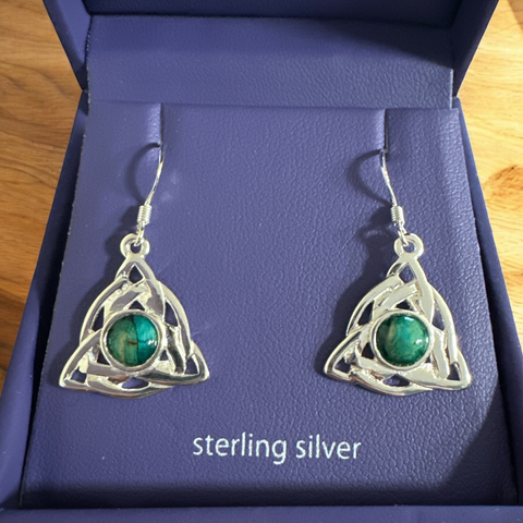 Heathergems Celtic Silver Earrings 