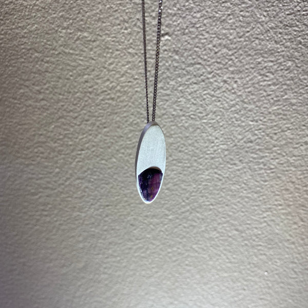 Heathergems Lochan Satin Silver Pendant