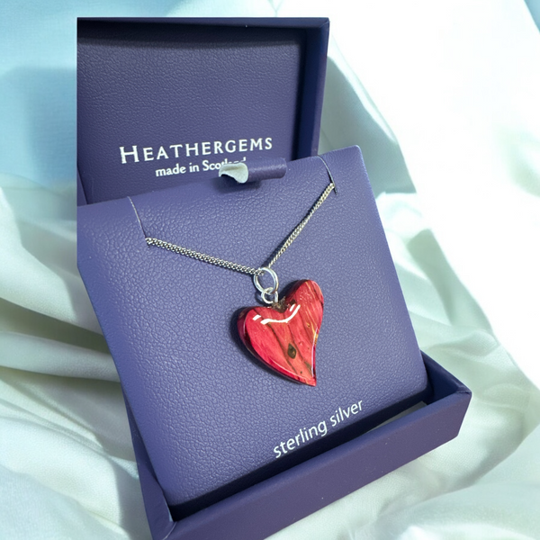 Heathergems Quirky Heart Heather Pendant Necklace SP-64