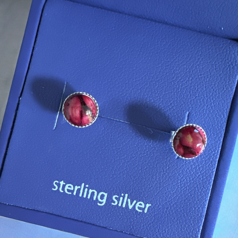 Heathergems Small Stud Silver Earrings