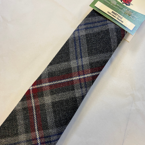 Hebridean Heather Tartan Wool Tie 