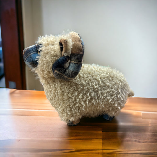 Plaid Mackenzie Sheep Doorstop Dora Designs