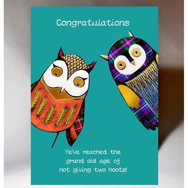 Scottish Birthday Card Two Hoots BD222