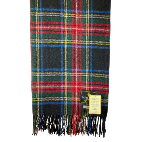 Stewart Black Modern Blanket