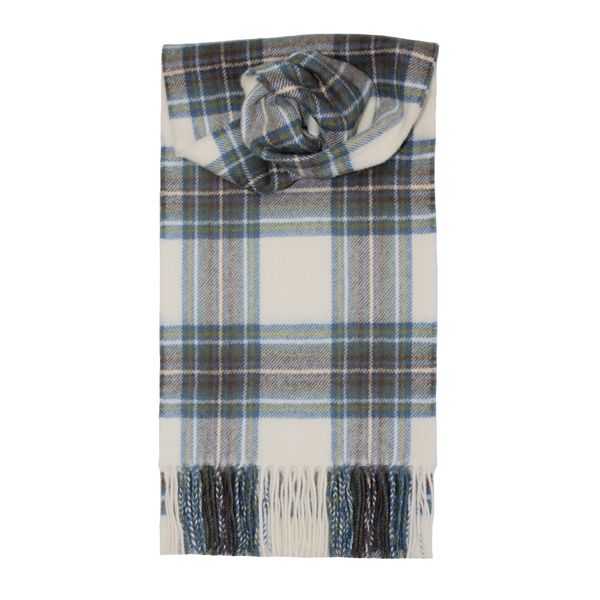 Stewart Blue Dress Tartan Scarf by Lochcarron