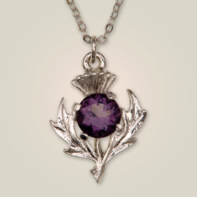 Thistle pewtre necklace pendant.