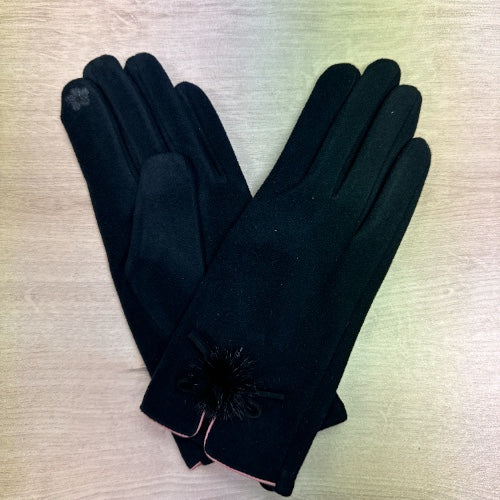 Black Pom Gloves