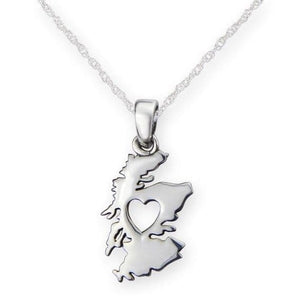 Heart of Scotland Silver Plated Pendant