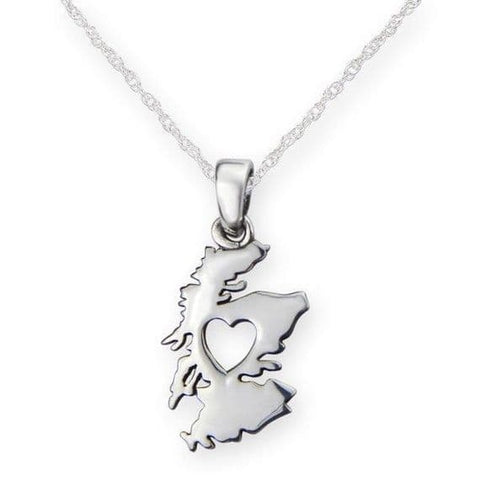 Heart of Scotland Silver Plated Pendant