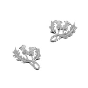 scottish thistle silver earings