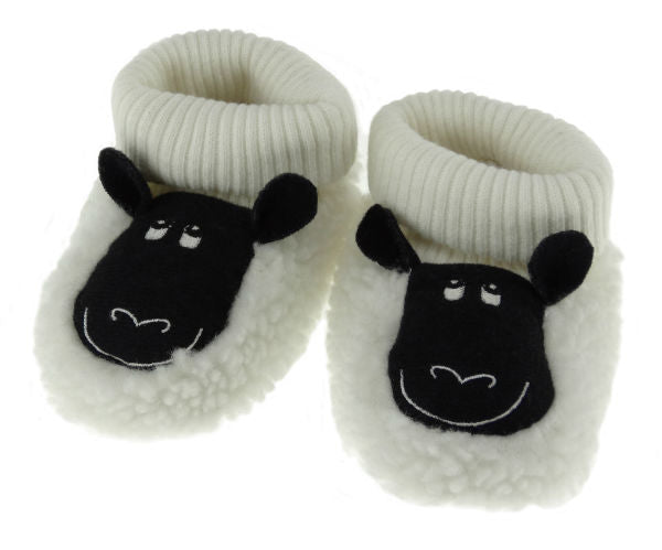 Sheep Childrens Bootees Slippers - 0-6 Months